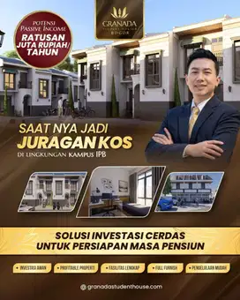 Rumah Kost Premium 2 Lantai Full Furnished Dikawasan Ring 1 IPB Bogor