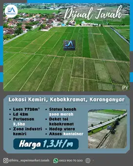 Tanah Kawasan Industri di Kebakkramat