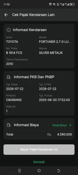 Toyota Fortuner 2010 Bensin