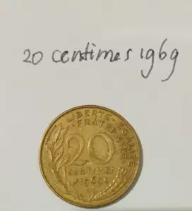 Coin France 20 Centimes 1969