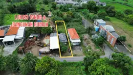 DIJUAL TANAH + BANGUNAN RUMAH MURAH BUTUH UANG