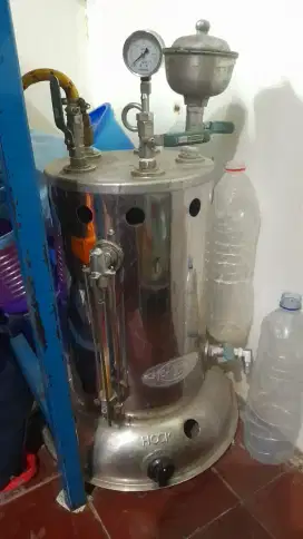 Boiler setrika uap 20 liter fullset meja