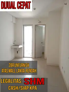 DIJUAL 2BR KOSONGAN TOWER ATAS MALL VIEW SWIMINGPOLL SUDAH SHM