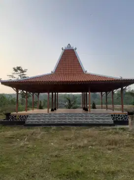 Pendopo joglo kayu jati plus pasang 8x9mtr