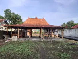 Pendopo limasan kayu jati 7x11mtr plus pasang