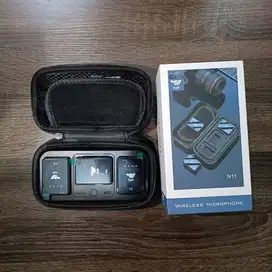 TNW N11 belum pernah di pakai Wireless dual mikrofon Clip on untuk liv