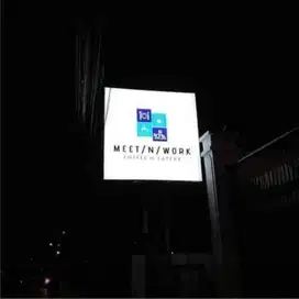 Neon box toko shop sign papan nama menu huruf timbul letter led 3D
