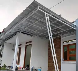 Kanopi atap spandek rangka besi holo galvanis