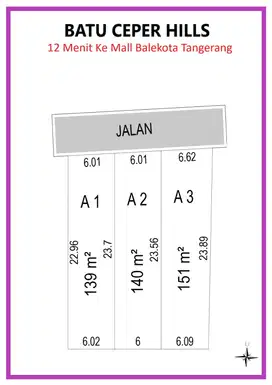 Promo Mulai dari 7 Jutaan Per Meter Pecah SHM Dekat Mall Daan Mogot