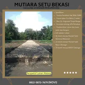 Tanah Kavling Dapat SHM/Unit, Harga 1,6Jt/M2 Dekat Cibubur Junction