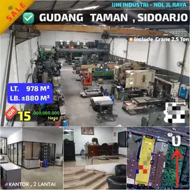DIJUAL GUDANG + IJIN INDUSTRI SIDOARJO JAWA TIMUR