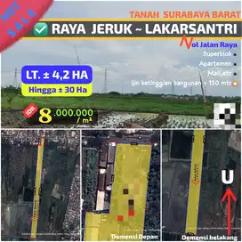 DIJUAL TANAH RAYA JERUK LAKARSANTRI SURABAYA