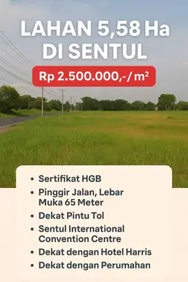 Lahan Strategis 5,58Ha Di Sentul - Cocok Buat Perumahan Hanya 2,5 Jt/m