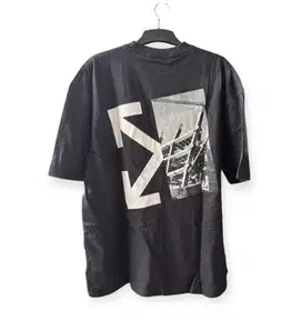 Kaos tshirt oversize preloved bal hitam ow off-white