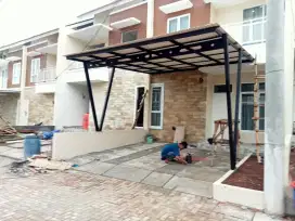 Kanopi bajaringan alderon single layer terpasang