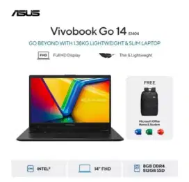 Dijual laptop Asus asus vivobook go 14 512 GB Core i3 murah meriah .