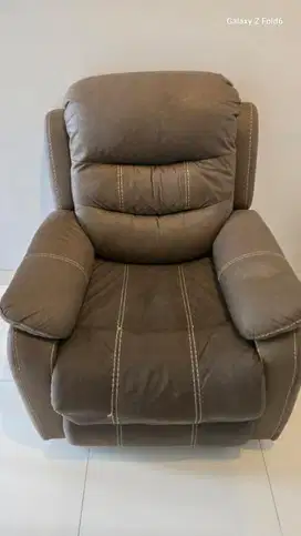 Sofa recliner fabric 1 seater tempat duduk