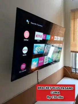 Bracket tv plus pasang anti repot (bracket tv / Breket TV)