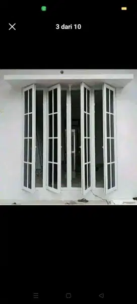 Jual kusen pintu satu dan pintu dua dari bahan aluminium dan kayu