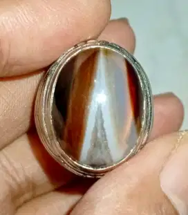 BATU AKIK NATURAL KARANG NUNGGAL JUNDER SIMETRIS PANCAWARNA