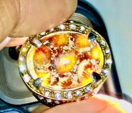 BATU AKIK NATURAL TERATAI PANCAWARNA