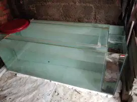 Aquarium besar 1m lebih sudah ada tempat filter samping