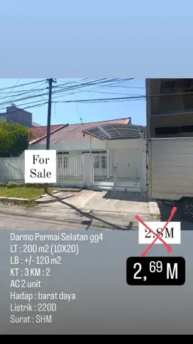 Darmo permai selatan. Dekat Drool cafe. Surabaya barat