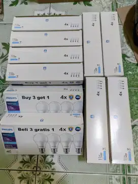 LAMPU LED PHILIPS 11 WATT 10 PACK = 40 BIJI