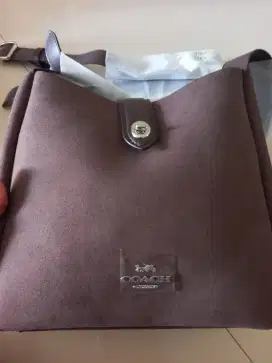 Tas coach hadley suede coffee