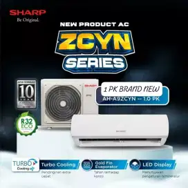 AC Sharp 1pk AH-A9ZCY R32 brand new + steker 1 set kaki 3 + bracket