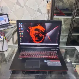 MSI GE72 6QF, Core i7 Gen 6, VGA 3GB, RAM 16GB, SSD 128GB, HDD 500GB