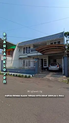 Rumah mewah Klasik dekat sekolah & mall di Langsep, Klojen Malang