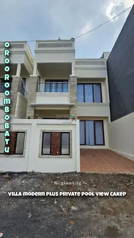 Rumah villa modern plus kolam renang di Oro oro Ombo, Batu Malang