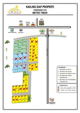Tanah kavling dekat PB SWALAYAN 21 Metro Timur