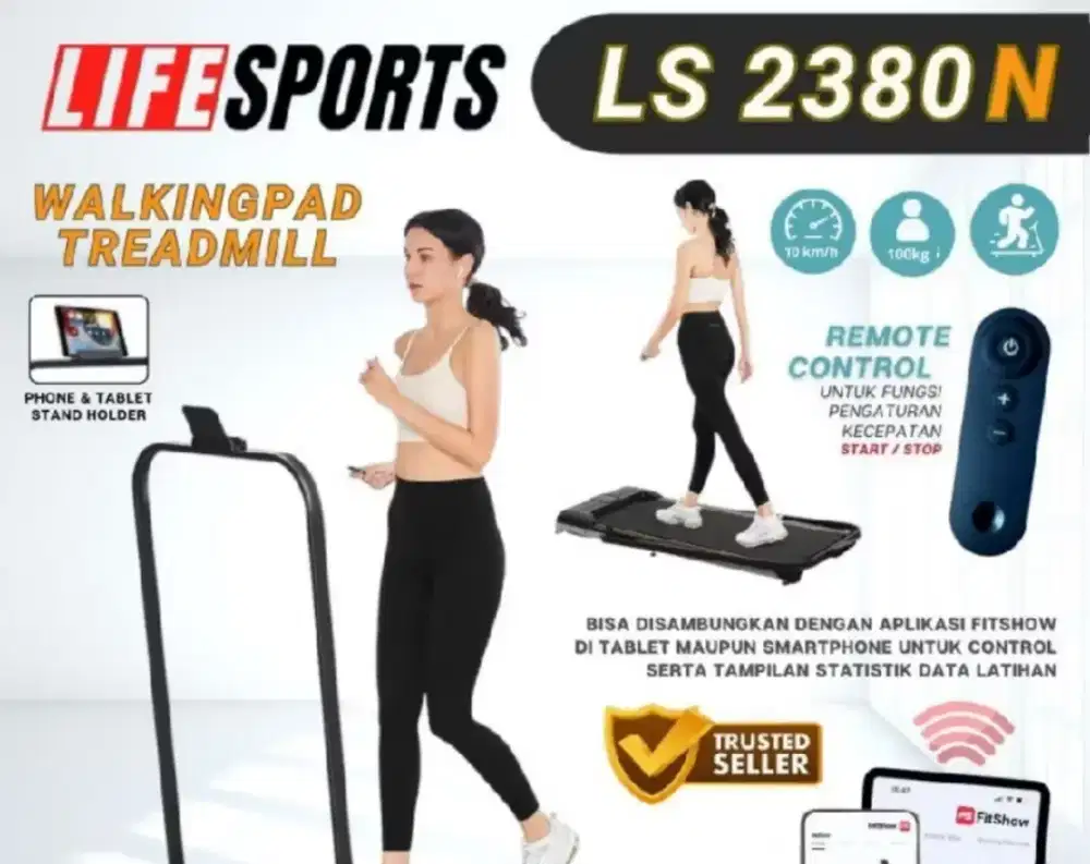 Gym walking pad treadmill elektrik life sport LS2380N
