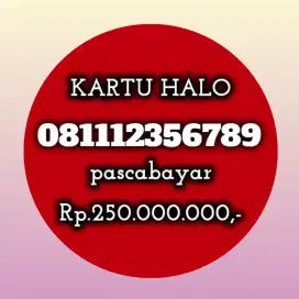 NOMOR CANTIK KARTU HALO 12356789
