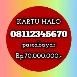 NOMOR CANTIK KARTU HALO 12345670