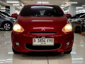 Mitsubishi mirage 2012 matik merah keyless pribadi apik