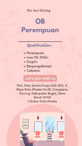 We are hiring Ob Perempuan Salon