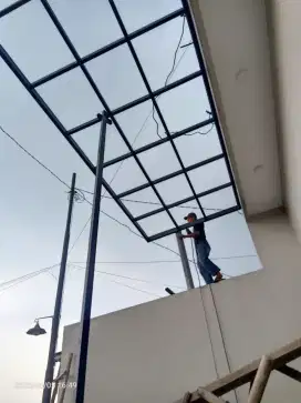 Tukang las kanopi pagar tralis bikin gudang