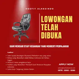 DICARI BAGIAN KEUANGAN & PAJAK