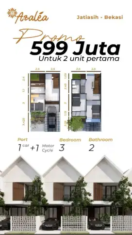 Jual rumah kes / kpr di jati sari kec jati asih kota bekasi