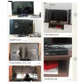 Tv 3unit POLYTRON43in, SHARP32in, TOSHIBA 24IN
