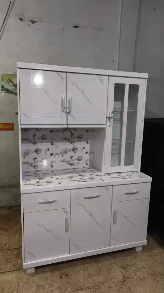 Lemari dapur rak piring 3 pintu