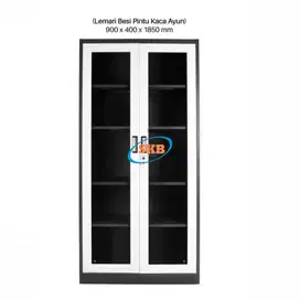 LEMARI ARSIP BESI PINTU KACA AYUN SWING