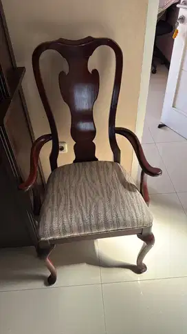 Meja & kursi makan set Ethan Allen dari USA kayu mahony