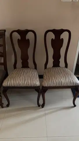 Meja & kursi makan set Ethan Allen dari USA kayu mahony
