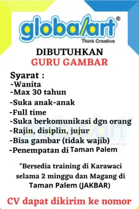 Lowongan GURU GAMBAR UNTUK PEREMPUAN