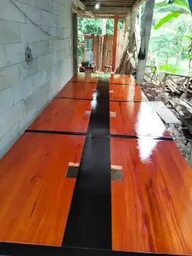 Meja Meeting/Meja Kerja Kayu mahoni Uk P400 x L120 x T75