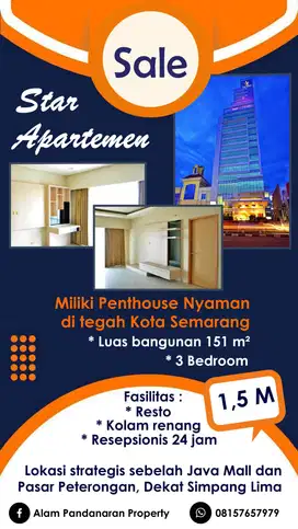 Jual Cepat Penthouse Star Apartemen